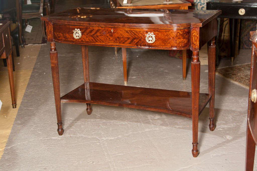 French Mahogany Sever Stamped Jansen